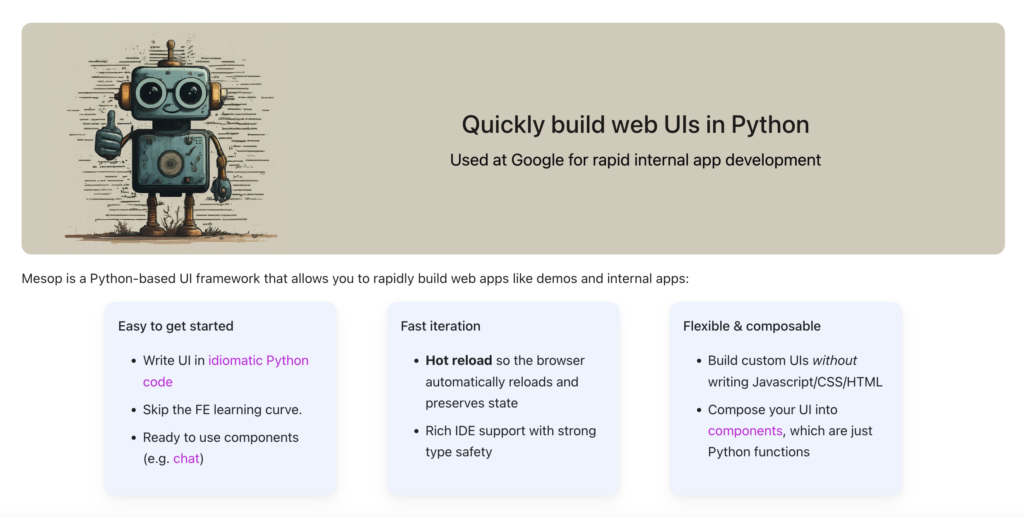 Meet Mesop: A Python-based UI Framework that Allows You to Build Web Apps like Demos and Internal AI/ Machine Learning Apps